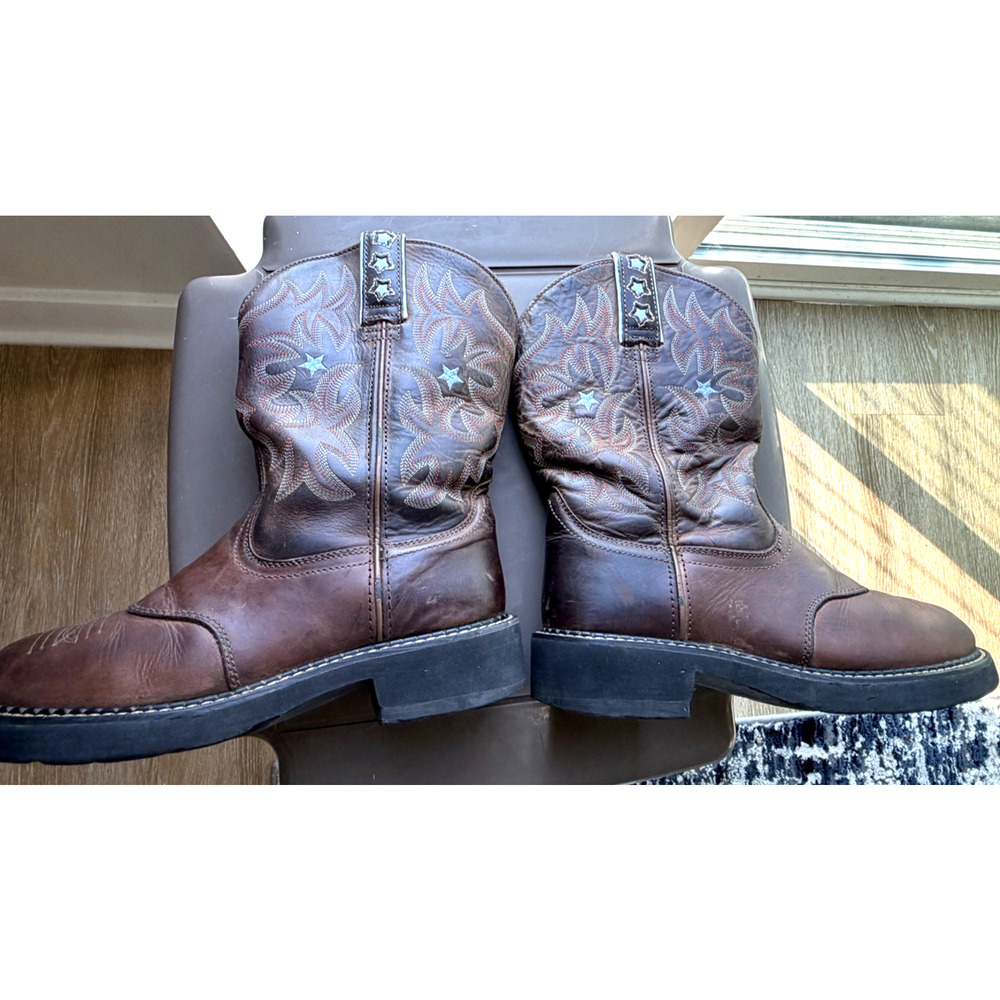 Ariat Women's ProBaby Western Cowboy Leather Boots Driftwood Brown 10001132 7.5B - Picture 13 of 16
